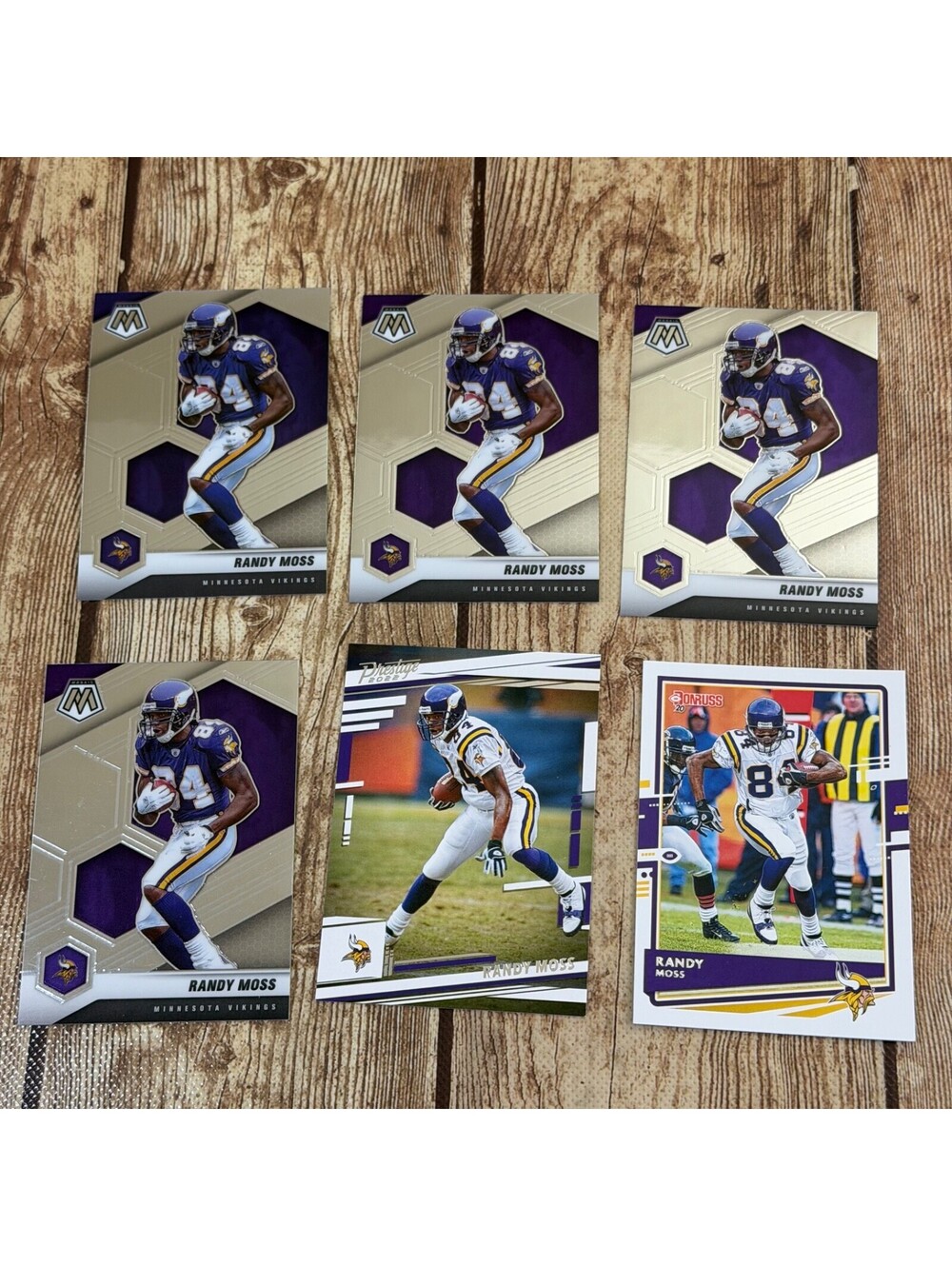 Randy Moss Football Card Lot (6) - Minnesota Vikings - Panini Mosaic Donruss